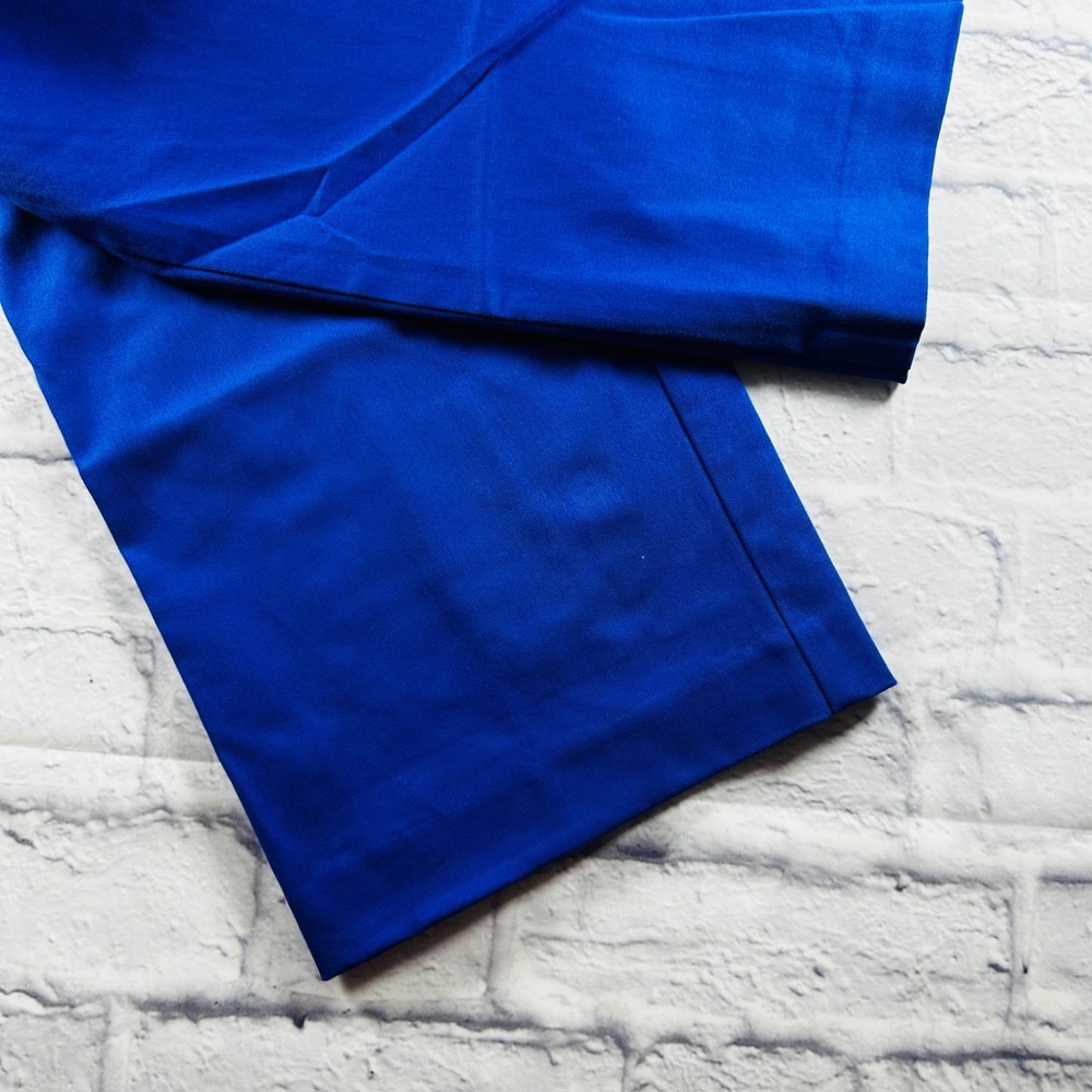 Loft Outlet Women Blue Wide Leg Sailor Pants Side Button Size 10 Nautical Casual - Picture 3 of 11